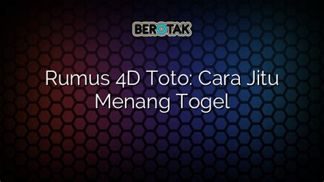 √ Rumus Jowo Pools: Cara Jitu Menang Togel .